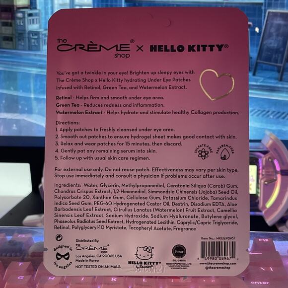 The Creme Shop x Sanrio Hello Kitty Twinkle Eyes Depuffing Under Eye Patches - Picture 4 of 16